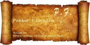 Pekker Fiorella névjegykártya